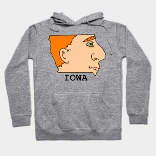 A funny map of Iowa Hoodie